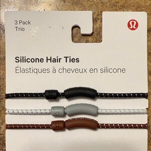 lululemon athletica Silicone Hair Ties - Black, Gray, Brown